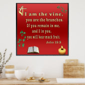 John 15:5 poster (Keuken)