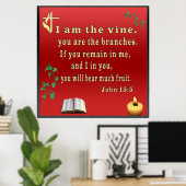 John 15:5 poster (Thuiskantoor)