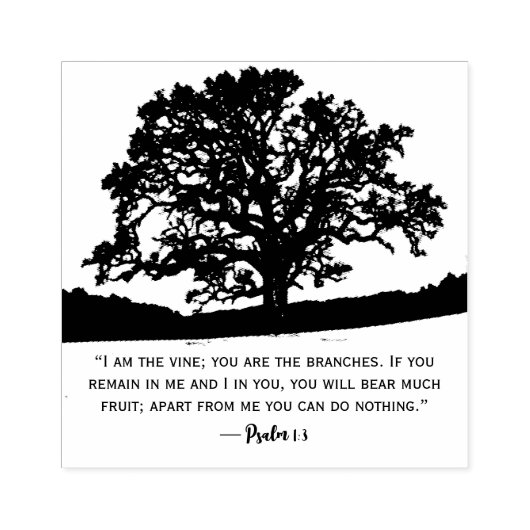 John 15:5 Sacred Tree of Life  Rubberstempel (Afrduk)