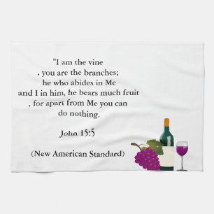 John 15:5 Verse Kitchen Towel Theedoek
