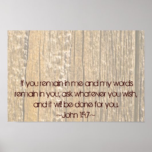 John 15:7 poster (Voorkant)