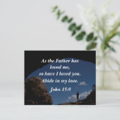 John 15:9 De vader heeft van me gehouden Briefkaart (Staand voorkant)