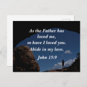 John 15:9 De vader heeft van me gehouden Briefkaart (Voorkant / Achterkant)