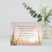 John 16:13 De waarheidsgeest zal u, Ocean leiden Briefkaart (Staand voorkant)
