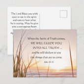 John 16:13 De waarheidsgeest zal u, Ocean leiden Briefkaart (Voorkant / Achterkant)