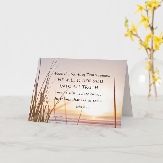 John 16:13 De waarheidsgeest zal u, Ocean leiden Kaart (Gele Bloem)