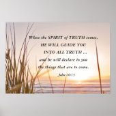 John 16:13 De waarheidsgeest zal u, Ocean leiden Poster (Voorkant)