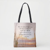 John 16:13 De waarheidsgeest zal u, Ocean leiden Tote Bag (Voorkant)