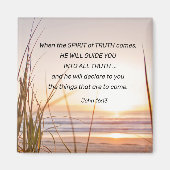 John 16:13 De waarheidsgeest zal u zonsondergang l Magneet (Voorkant)