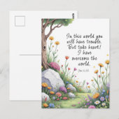 John 16:33 Bijbelvers Afbeelding Poster Briefkaart (Voorkant / Achterkant)
