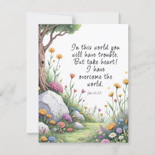 John 16:33 Bijbelvers Afbeelding Poster Briefkaart