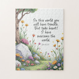 John 16:33 Bijbelvers Afbeelding Poster Legpuzzel
