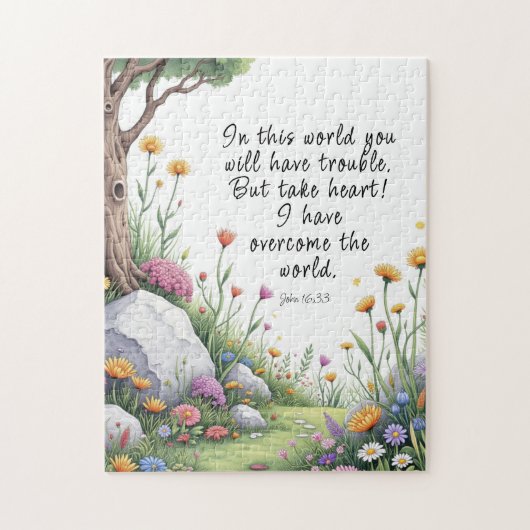 John 16:33 Bijbelvers Afbeelding Poster Legpuzzel (Verticaal)