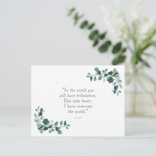 John 16:33 Bijbelversies om u aan te moedigen Briefkaart (Staand voorkant)