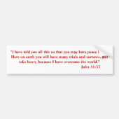 John 16:33 bumpersticker (Voorkant)