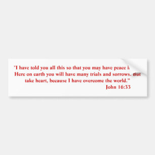John 16:33 bumpersticker