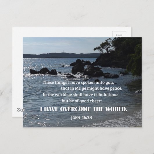 John 16:33 Dat heb ik u gezegd Briefkaart (Voorkant / Achterkant)
