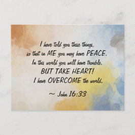 John 16:33 Ik heb de wereld overspoeld! Briefkaart