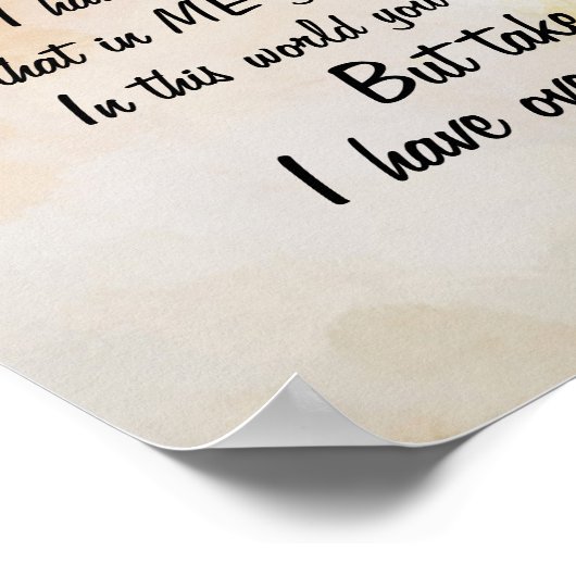 John 16:33 Ik heb de wereld overspoeld! Poster (Hoek)