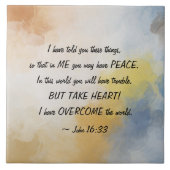 John 16:33 Ik heb de wereld overspoeld! Tegeltje (Voorkant)