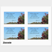 John 16:33 In de wereld.. Rechthoekige Sticker (Vel)