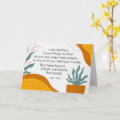 John 16:33 In mij heb je misschien vrede Kaart (Gele Bloem)