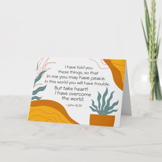 John 16:33 In mij heb je misschien vrede Kaart (Voorkant)