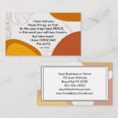 John 16:33 In mij heb je misschien vrede Visitekaartje (Voorkant / Achterkant)