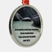 John 16:33 metalen ornament (Rechts)