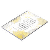 John 16:33 Neem hart! Ik heb de wereld overspoeld Notitieboek (Linkerzijde)