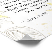 John 16:33 Neem hart! Ik heb de wereld overspoeld Poster (Hoek)