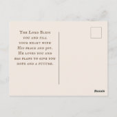 John, 16:33, neem hart! Ik heb de wereld overwonne Briefkaart (Achterkant)