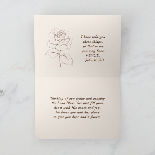 John, 16:33 Neem het hart! Ik heb de wereld overwo Kaart (Binnen)