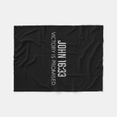 John 16_33 - Overwinning is Beloofde Bijbel Religi Fleece Deken (Voorkant (Horizontaal))