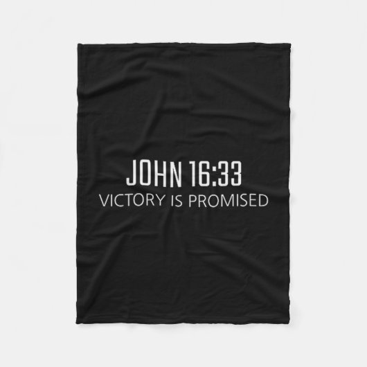 John 16_33 - Overwinning is Beloofde Bijbel Religi Fleece Deken (Voorkant)