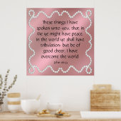 John 16:33 poster (Keuken)