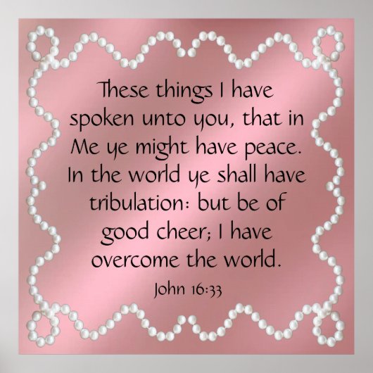 John 16:33 poster (Voorkant)