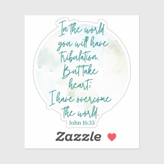 John 16:33 sticker (Vel)