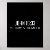 John 16_33 - Victory Is Promised Bible Religious V Poster (Voorkant)