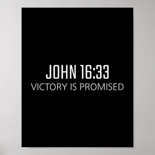 John 16_33 - Victory Is Promised Bible Religious V Poster (Voorkant)