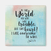 John 16:33 Waterverf fotomagneet Magneet (Voorkant)