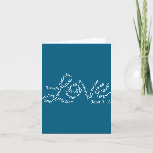 John 16 Valentijn Liefde Christelijk Ontwerp Kaart (Voorkant)