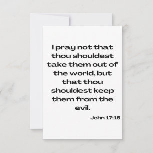 John 17:15 KJV Bijbel Vat Wenskaart Kaart