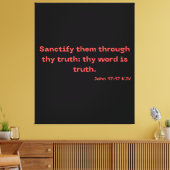 John 17:17 Bijbel Verse Scripture KJV Wall Art Canvas Afdruk (Insitu (Woonkamer))