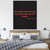 John 17:17 Bijbel Verse Scripture KJV Wall Art Canvas Afdruk (Insitu (Slaapkamer))