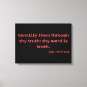 John 17:17 Bijbel Verse Scripture KJV Wall Art Canvas Afdruk (Voorkant)