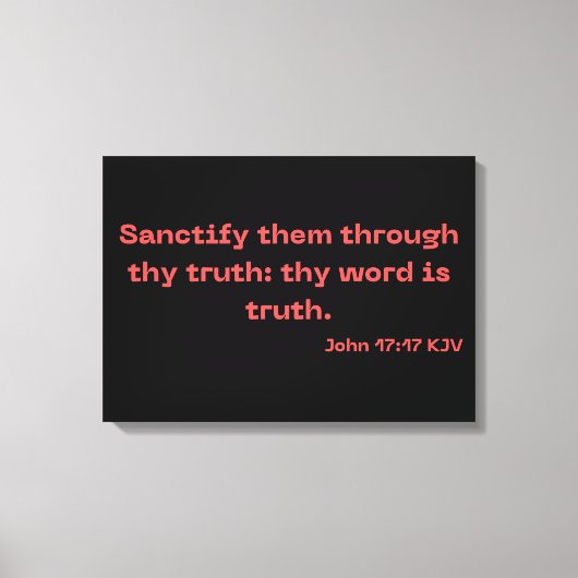 John 17:17 Bijbel Verse Scripture KJV Wall Art Canvas Afdruk (Voorkant)