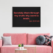 John 17:17 Bijbel Verse Scripture KJV Wall Art Canvas Afdruk (Insitu (Woonkamer))