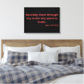John 17:17 Bijbel Verse Scripture KJV Wall Art Canvas Afdruk (Insitu (Slaapkamer))