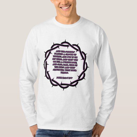 John 19 2-3 KJV Bijbel Verse Scripture Mannen:Bijb T-shirt (Voorkant)